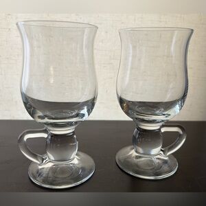 2 Pasabahce Glass Irish Coffee Mugs.
